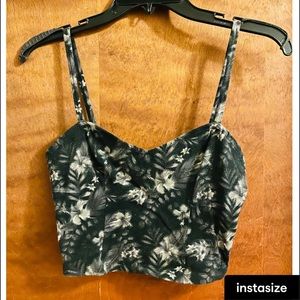 Floral Hollister crop top